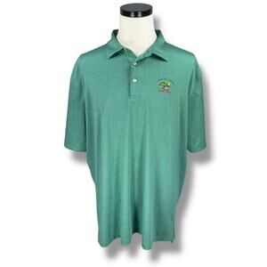 Peter Millar Summer Comfort Polo Shirt Mens 2XL Green 121st US Open Torrey Pines